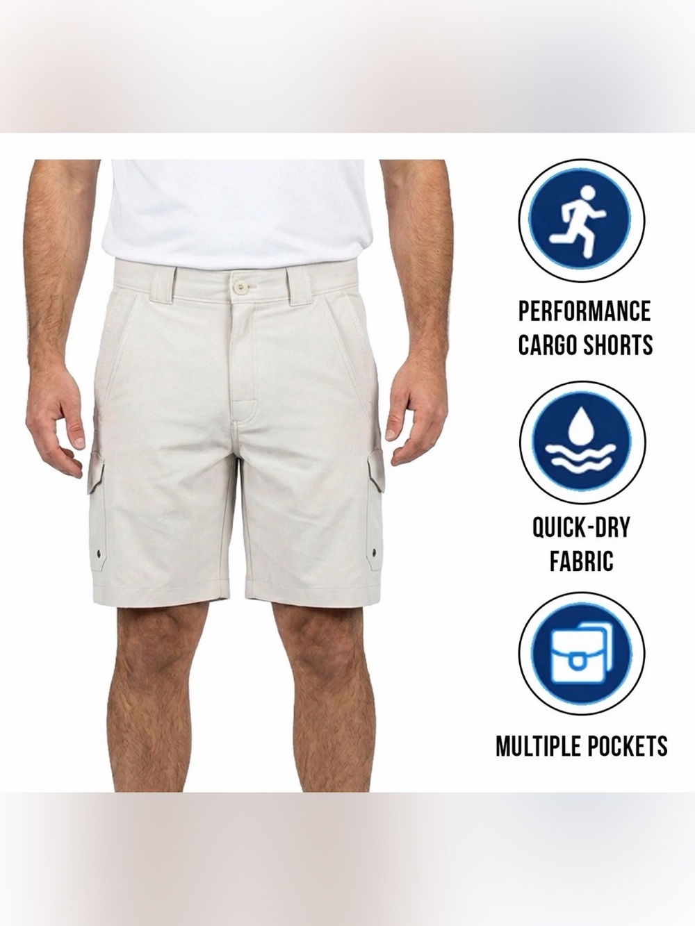 Bimini Bay Outfitters Bluefin ll Performance Cargo Shorts